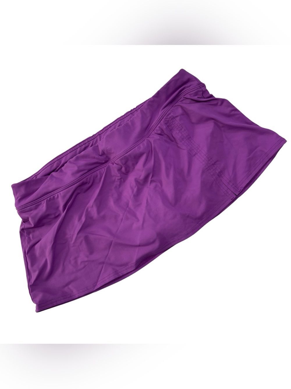 Lands' End Purple Swim Skort with Nude Lining Swimsuit Bathing Suit Women’s 12 - Picture 1 of 13